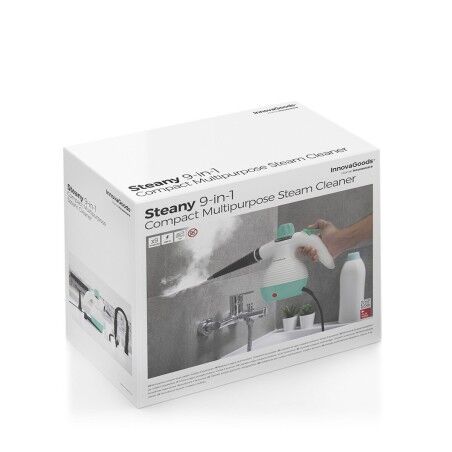 Pulitore a Vapore a Mano Multiuso con Accessori 9 in 1 Steany InnovaGoods 0,35 L 3 Bar 1000W