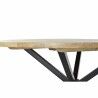 Tavolo da Pranzo DKD Home Decor 127 x 127 x 75 cm Naturale Nero Metallo Alluminio Legno di mango