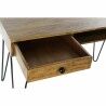Scrivania DKD Home Decor 115 x 55 x 76 cm Naturale Nero Metallo