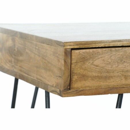 Scrivania DKD Home Decor 115 x 55 x 76 cm Naturale Nero Metallo