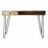 Scrivania DKD Home Decor 115 x 55 x 76 cm Naturale Nero Metallo