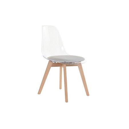 Sedia da Sala da Pranzo DKD Home Decor Grigio Legno Policarbonato 54 x 47 x 81 cm