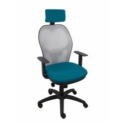 Sedia Ufficio con Poggiatesta Jorquera Piqueras y Crespo 10CRNCR Azzurro Grigio
