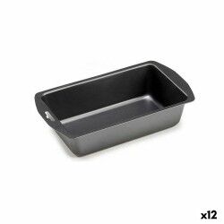 Stampo Rettangolare Kinvara CK56483-24 Grigio scuro Acciaio al carbonio 13 x 6,3 x 30 cm (12 Unità)