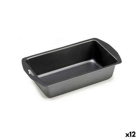 Stampo Rettangolare Kinvara CK56483-24 Grigio scuro Acciaio al carbonio 13 x 6,3 x 30 cm (12 Unità)
