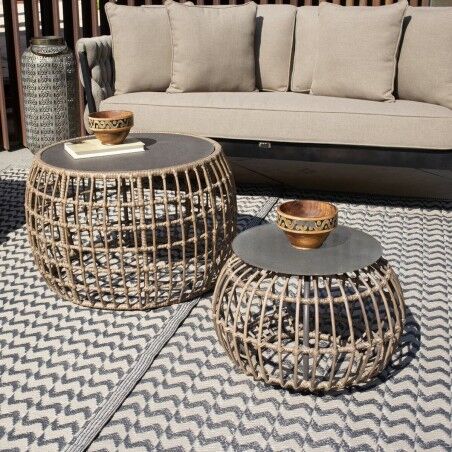 Tavolo aggiuntivo Ariki 50 x 50 x 34 cm rattan sintetico Acciaio