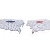 Set biancheria da tavola DKD Home Decor Azzurro Bianco Rosso 150 x 150 x 0,5 cm (2 Unità)