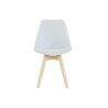 Sedia DKD Home Decor Azzurro Beige Poliestere Schiuma legno di faggio 48 x 56 x 83 cm