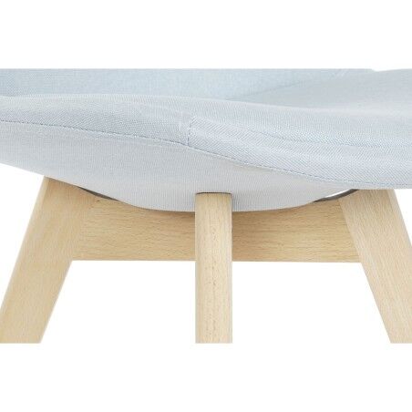 Sedia DKD Home Decor Azzurro Beige Poliestere Schiuma legno di faggio 48 x 56 x 83 cm