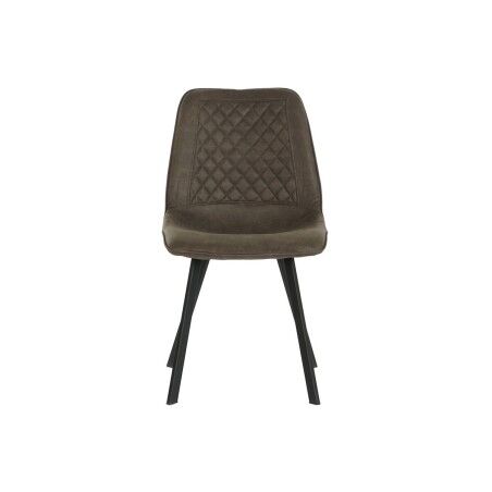 Sedia DKD Home Decor Nero Grigio Metallo Poliuretano 63 x 49 x 85 cm 49 x 59 x 87 cm