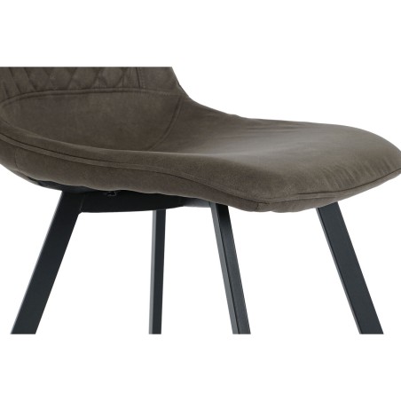 Sedia DKD Home Decor Nero Grigio Metallo Poliuretano 63 x 49 x 85 cm 49 x 59 x 87 cm