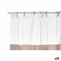Tenda da Doccia Berilo 215 Beige Trasparente Plastica PEVA 180 x 180 cm (12 Unità)