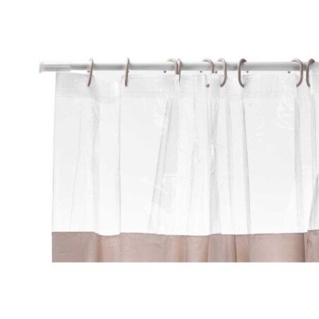 Tenda da Doccia Berilo 215 Beige Trasparente Plastica PEVA 180 x 180 cm (12 Unità)
