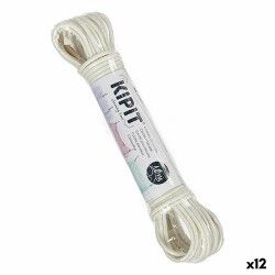 Corda per Stendere Kipit HH023A(S/C) Bianco PVC 10 m (12 Unità)