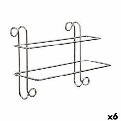 Portasciugamani W4294 Argentato Metallo 14 x 20 x 39 cm (6 Unità)