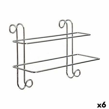 Portasciugamani W4294 Argentato Metallo 14 x 20 x 39 cm (6 Unità)