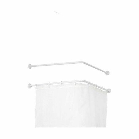 Bastone per Tende Berilo B0769L Bianco Alluminio 80 cm Di Doccia (24 Unità)