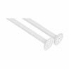 Bastone per Tende Berilo B0769L Bianco Alluminio 80 cm Di Doccia (24 Unità)