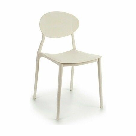 Sedia da Sala da Pranzo Bianco Plastica 41 x 81 x 49 cm (4 Unità)