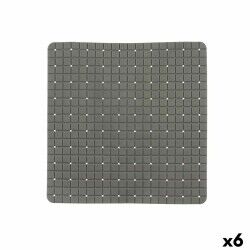 Tappetino Antiscivolo da Doccia Berilo BM509S -315 Grigio PVC 50,3 x 50,3 x 0,7 cm Quadri (6 Unità)