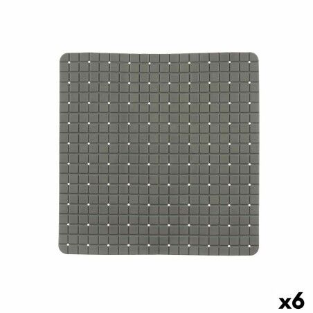 Tappetino Antiscivolo da Doccia Berilo BM509S -315 Grigio PVC 50,3 x 50,3 x 0,7 cm Quadri (6 Unità)