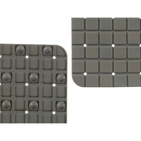 Tappetino Antiscivolo da Doccia Berilo BM509S -315 Grigio PVC 50,3 x 50,3 x 0,7 cm Quadri (6 Unità)