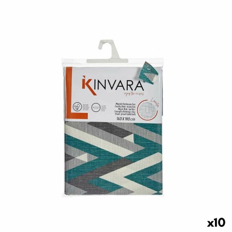 Tovaglia Kinvara ZIGI-21469-VERDE Verde Tela 140 x 180 cm Antimacchia Righe (10 Unità)