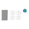 Tenda da Doccia Berilo SC-MIX-01-GREY Grigio Polietilene EVA 180 x 180 cm (12 Unità)