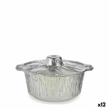 Pentola con Coperchio Kinvara 66105 Argentato Monouso Con coperchio Pentola
