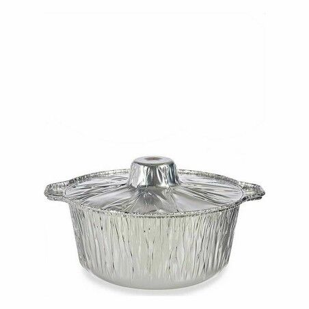Pentola con Coperchio Kinvara 66105 Argentato Monouso Con coperchio Pentola