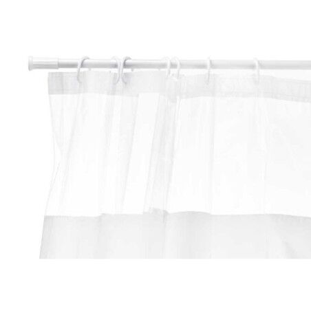 Tenda da Doccia Berilo 213 Bianco Trasparente Plastica PEVA 180 x 180 cm (12 Unità)