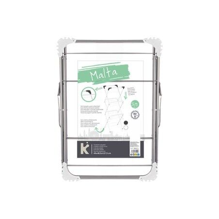 Stendibiancheria Pieghevole Kipit WR4062A-1NB-488 Bianco Argentato polipropilene Ferro 47 x 41 x 136 cm Verticale (5 Unità)