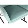 Sedia a Dondolo Home ESPRIT Nero Blu cielo Poliestere Metallo 68 x 90 x 92 cm