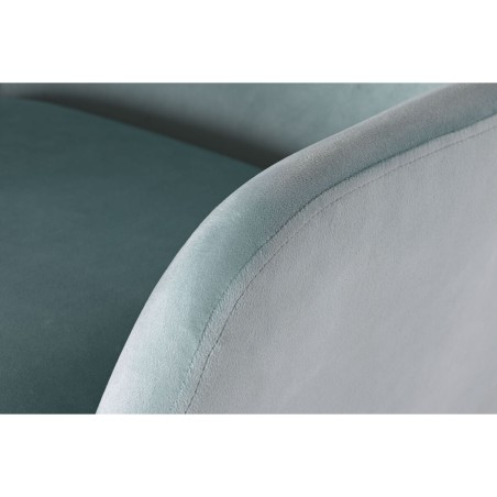 Sedia a Dondolo Home ESPRIT Nero Blu cielo Poliestere Metallo 68 x 90 x 92 cm