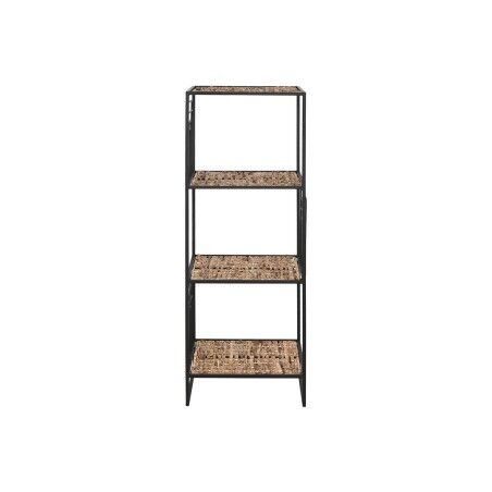 Scaffale Home ESPRIT Nero Metallo Fibra 35 x 35 x 98 cm