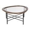Tavolino da Caffè Home ESPRIT Marrone Nero Naturale Cristallo Legno di abete 76 x 81 x 38 cm