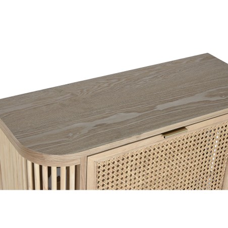Scarpiera Home ESPRIT Dorato Naturale Rattan Legno di abete Tropicale 70 x 29 x 115 cm
