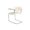 Sedia con Braccioli DKD Home Decor Bianco Argentato Naturale Rattan Legno di olmo 65,5 x 62 x 79 cm