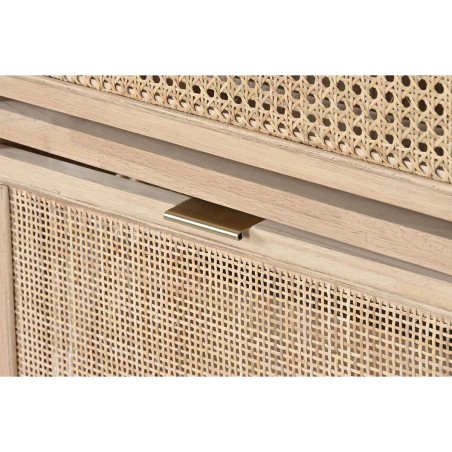 Scarpiera Home ESPRIT Dorato Naturale Rattan Legno di abete Tropicale 70 x 29 x 115 cm