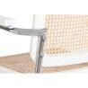 Sedia con Braccioli DKD Home Decor Bianco Argentato Naturale Rattan Legno di olmo 65,5 x 62 x 79 cm