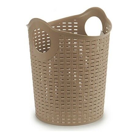Bacinella in Plastica Multiuso Kipit Rattan Bianco Marrone Nero Plastica 15 L