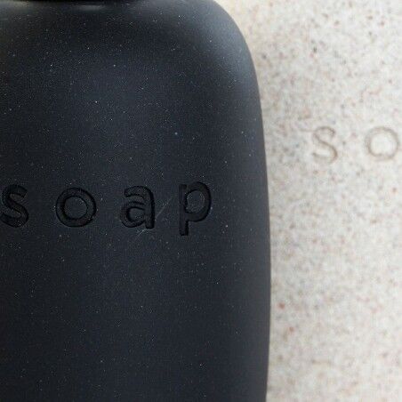 Dispenser di Sapone DKD Home Decor PVC Gres Scandinavo 8 x 8 x 18 cm (2 Unità)