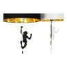 Lampada da Terra DKD Home Decor 8424001827312 44 x 44 x 166 cm Nero Dorato Metallo Bianco Resina 220 V 50 W (2 Unità)