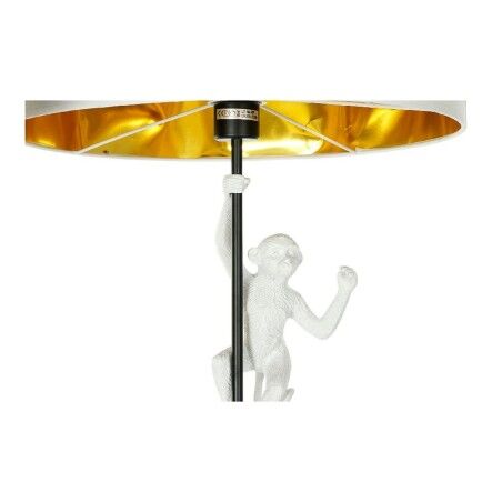 Lampada da Terra DKD Home Decor 8424001827312 44 x 44 x 166 cm Nero Dorato Metallo Bianco Resina 220 V 50 W (2 Unità)