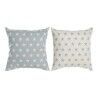 Cuscino DKD Home Decor Azzurro 60 x 10 x 60 cm Stelle Bianco (2 Unità)