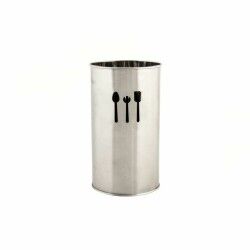 Cestello per posate DKD Home Decor Argentato Acciaio inossidabile 10 x 10 x 18 cm