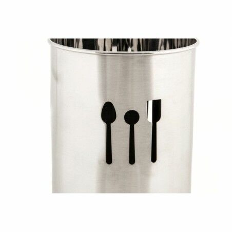Cestello per posate DKD Home Decor Argentato Acciaio inossidabile 10 x 10 x 18 cm