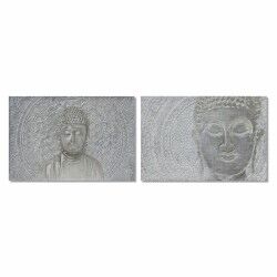 Quadro DKD Home Decor 120 x 2,8 x 80 cm Buddha Orientale (2 Unità)