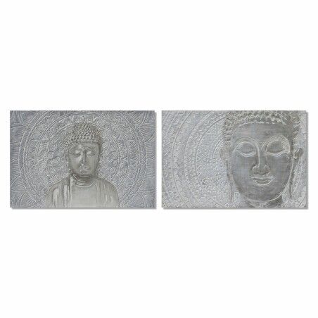 Quadro DKD Home Decor 120 x 2,8 x 80 cm Buddha Orientale (2 Unità)