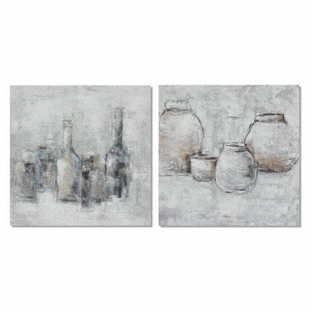 Quadro DKD Home Decor 100 x 2,8 x 100 cm Vaso Tradizionale (2 Unità)